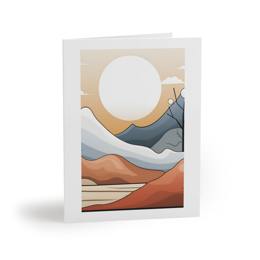 Sunlit Peaks Nature Greeting Card