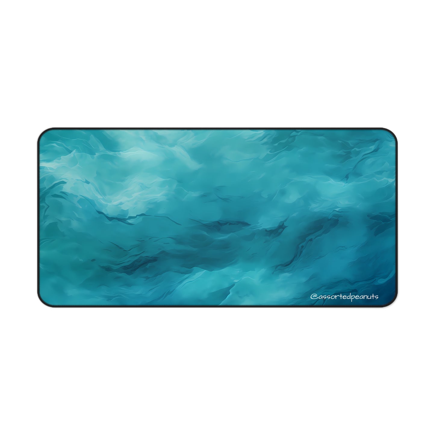 Azure Swirls Desk Mat