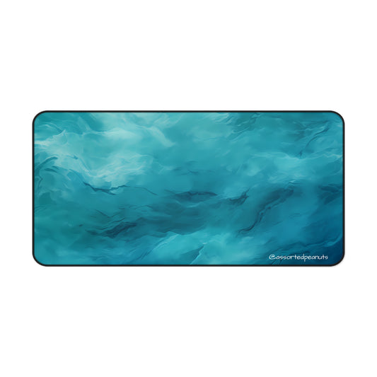 Azure Swirls Desk Mat