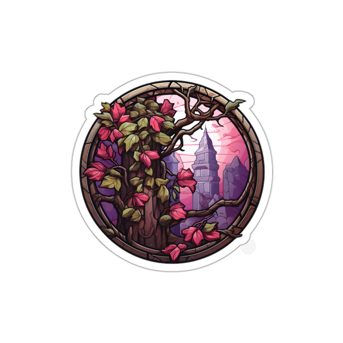 Magic Realm Tree and Castle Sticker