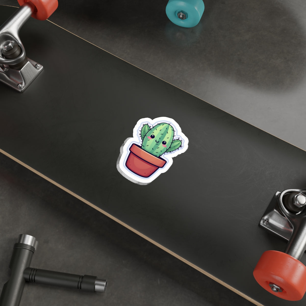 Cute Smiling Cactus Sticker