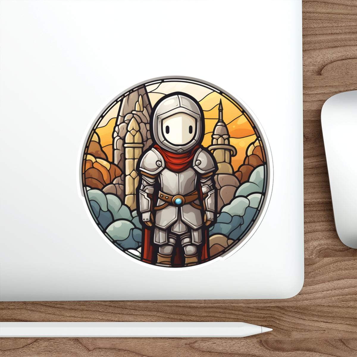 Stained Glass Knight Sticker