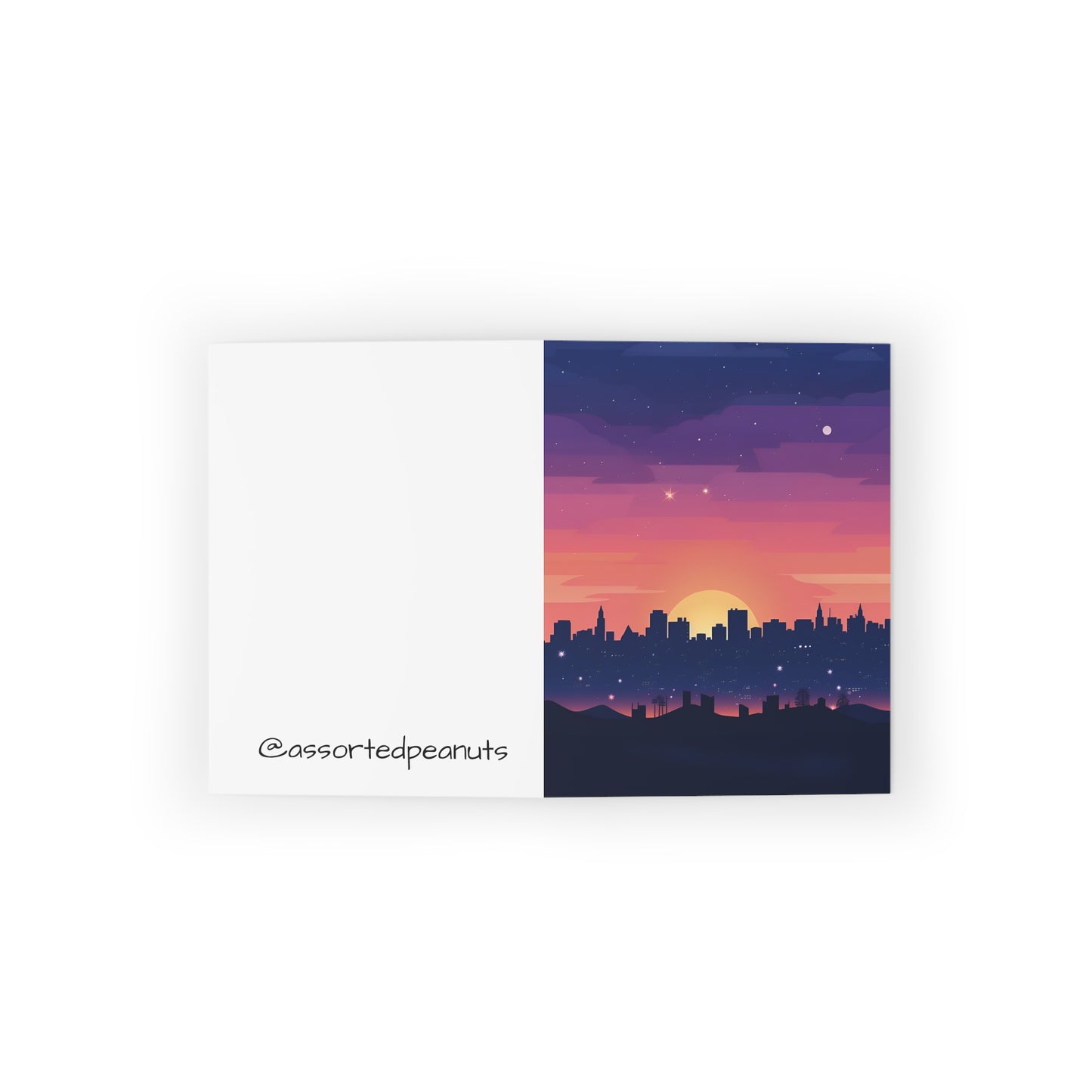 Cityscape Sunset Greeting Card