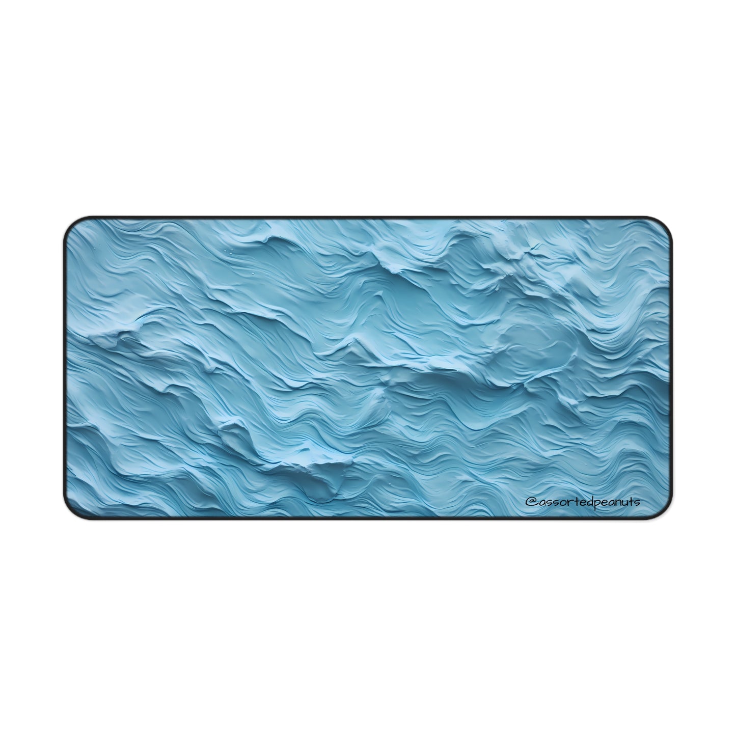 Azure Waveflow Desk Mat