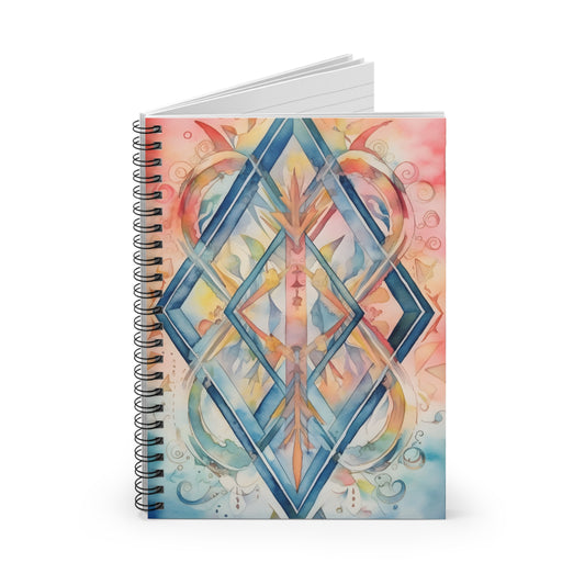 Geometric Diamond Watercolor Journal and Notebook