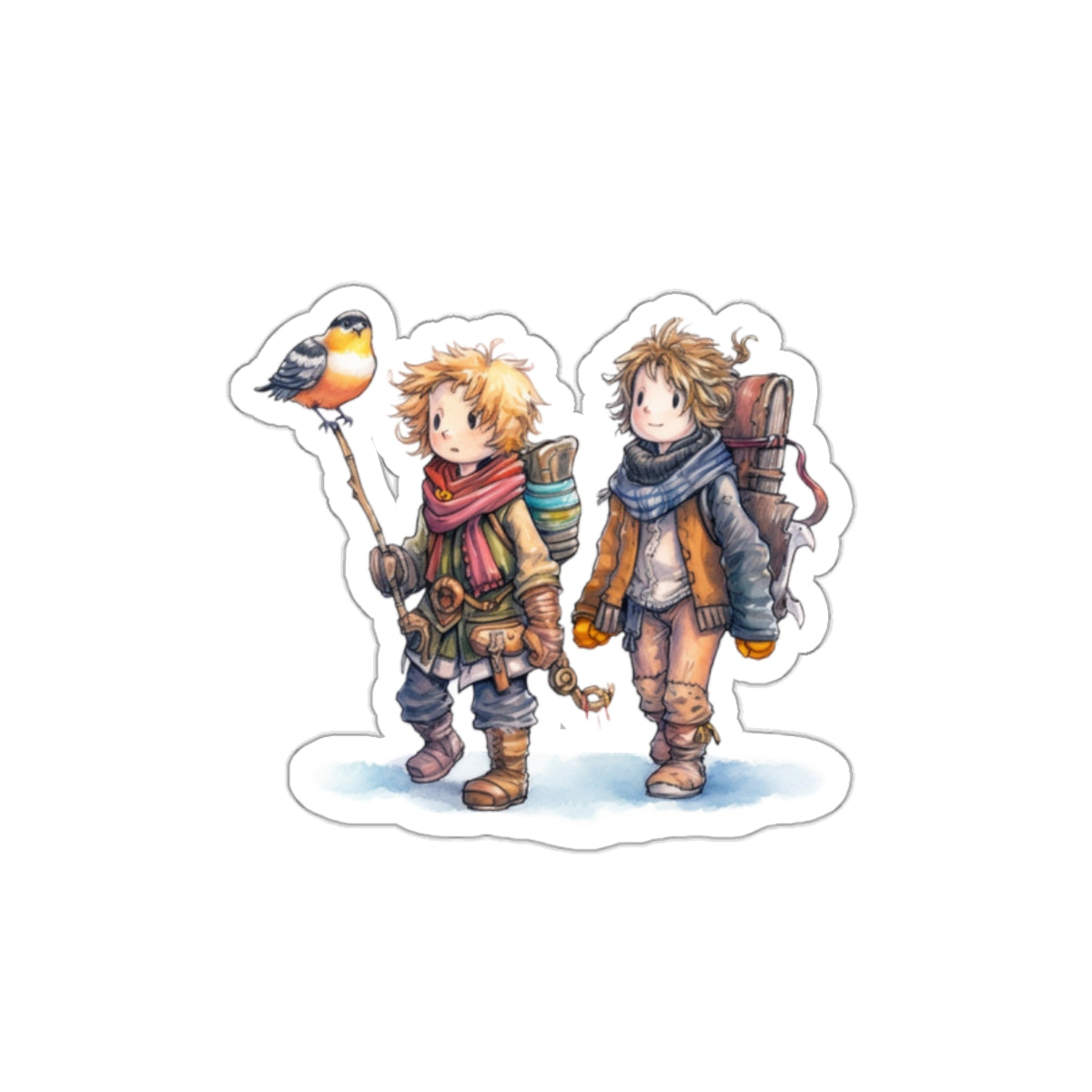 Adventuring Couple Die-Cut Stickers