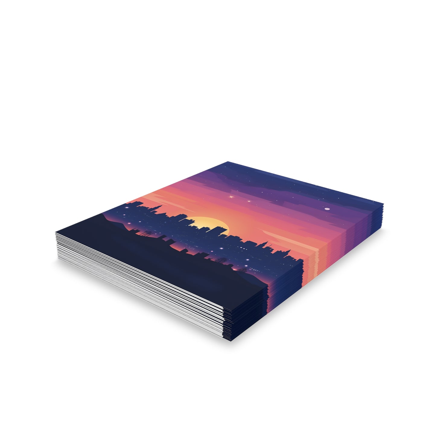 Cityscape Sunset Greeting Card