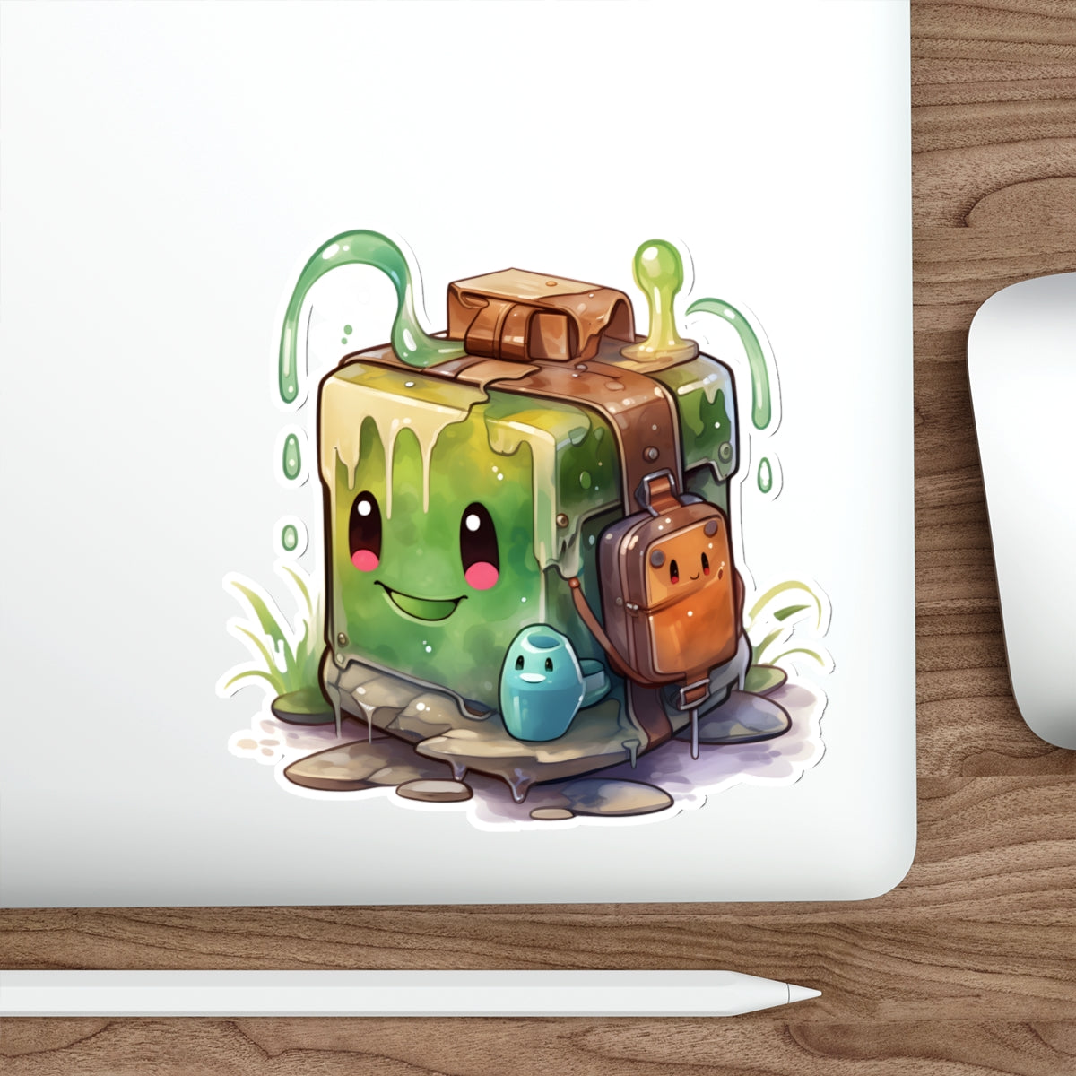 Cute Ooze Cube Die-Cut Sticker