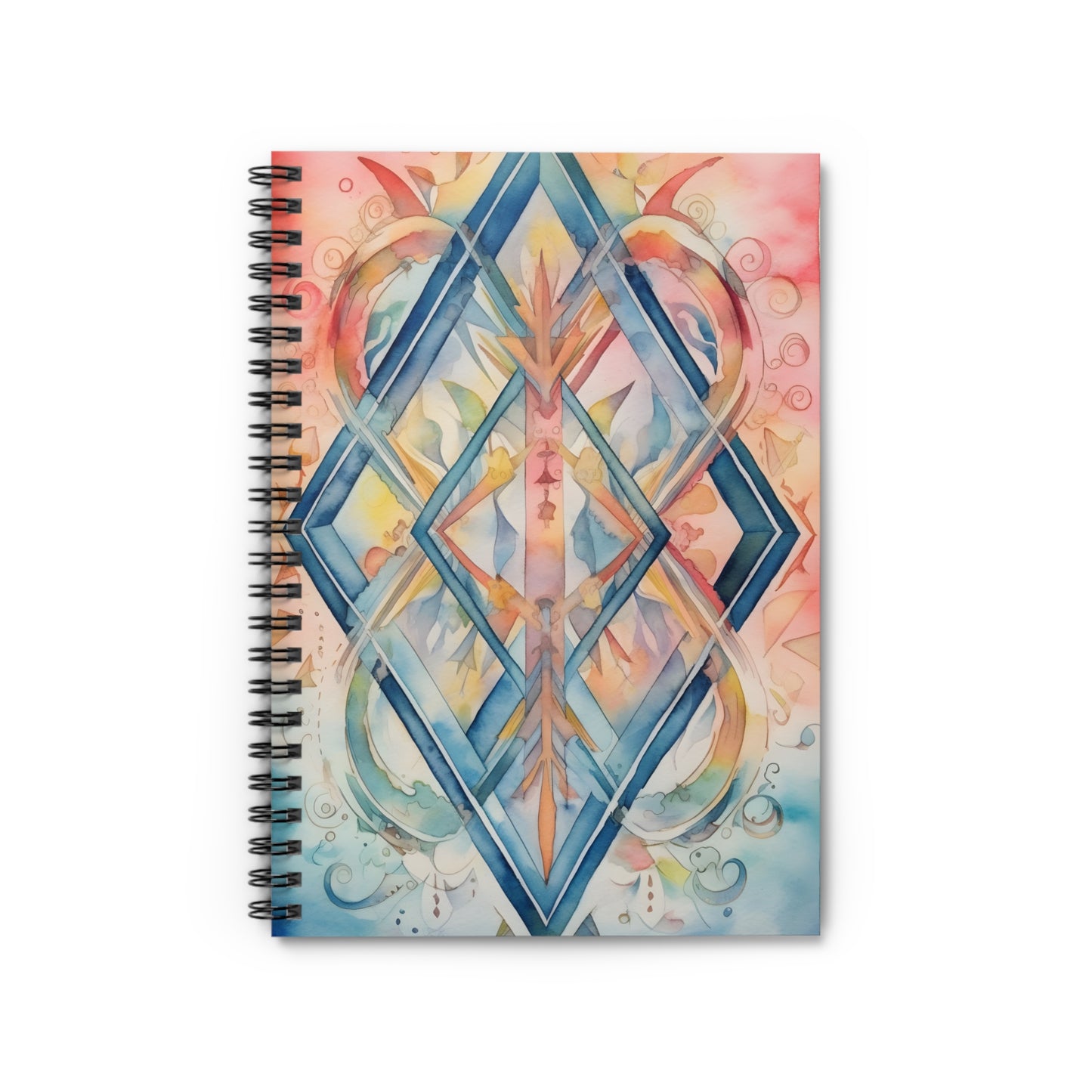 Geometric Diamond Watercolor Journal and Notebook