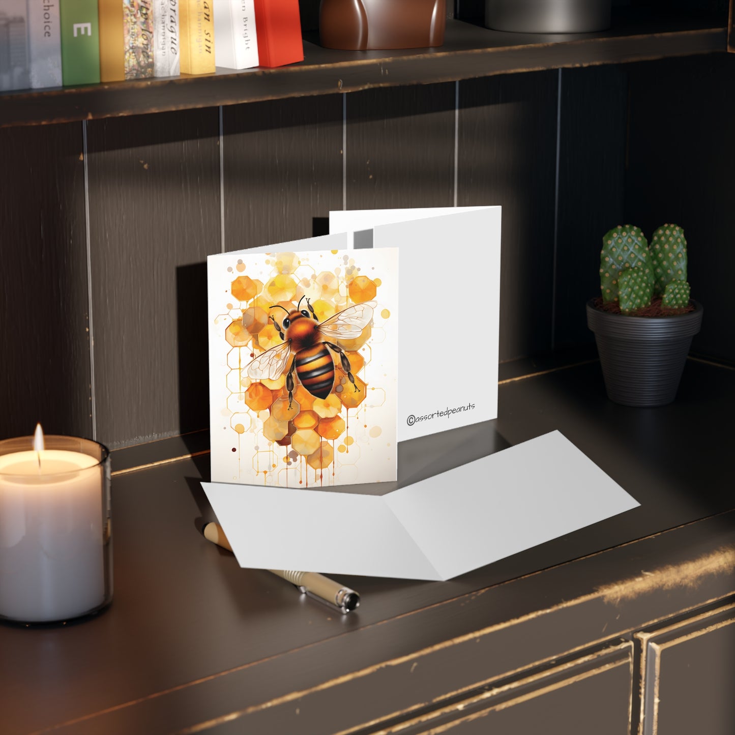 Honeycomb and Bee Greeting Card