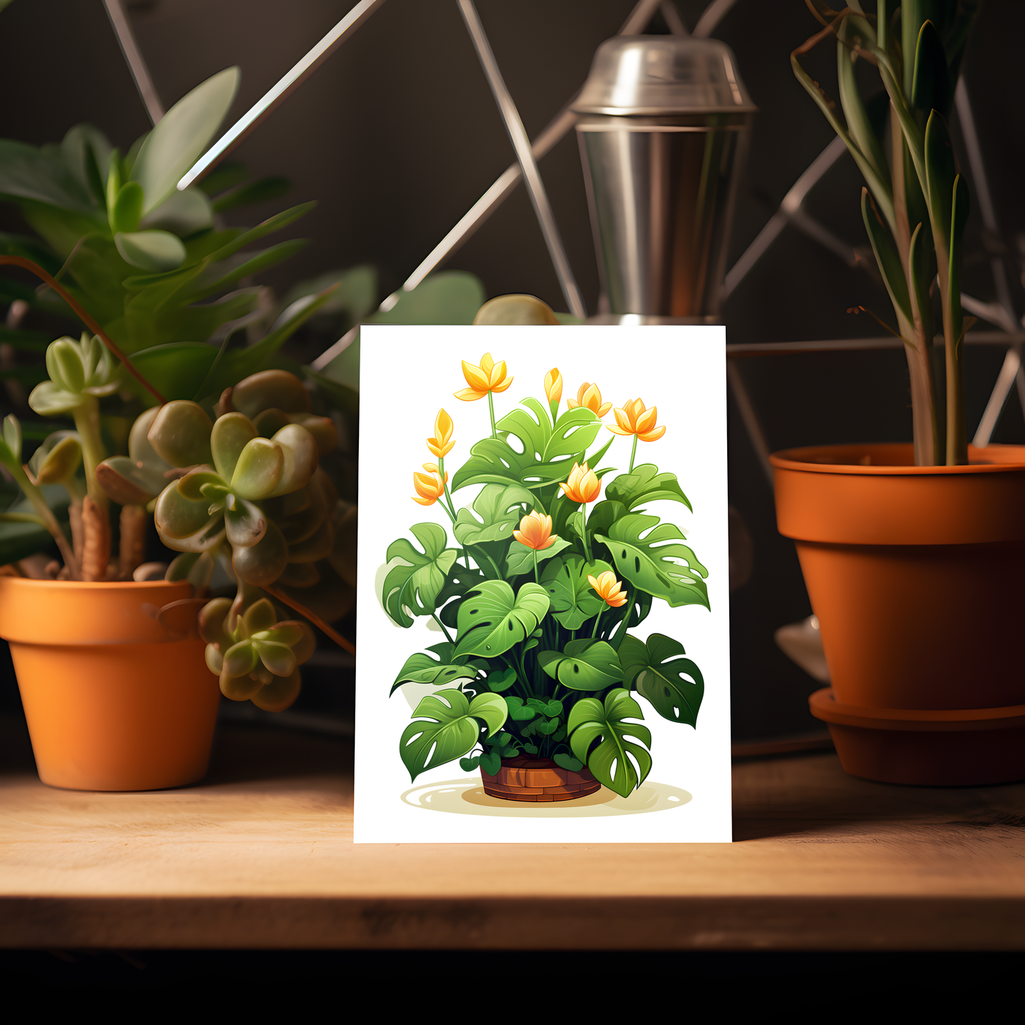 Ferns and Flowers Greeting Cards