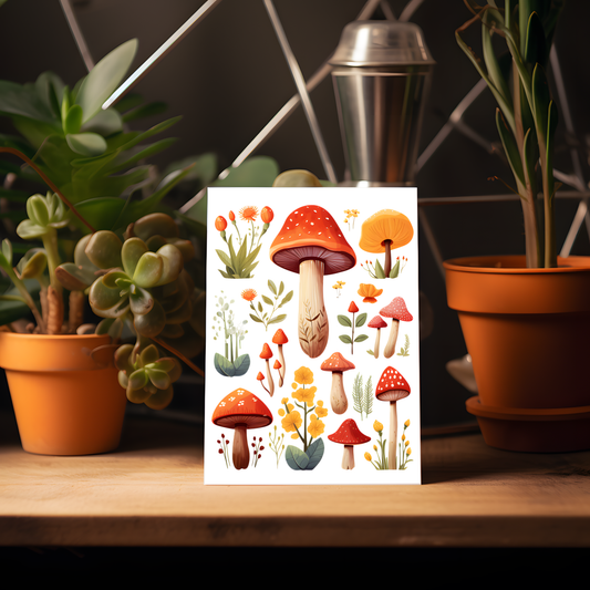 Mushroom Display Greeting Card